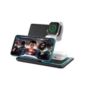 Quality Charging Efficiency &gt;73% 3 In 1 Wireless Charger Plastic Acrylic Lens Material wholesale