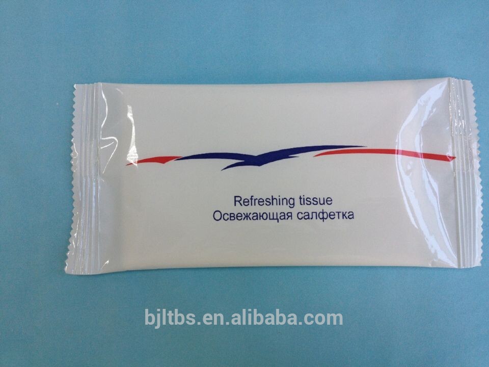 OEM manufacture single package Airlines wet wipes