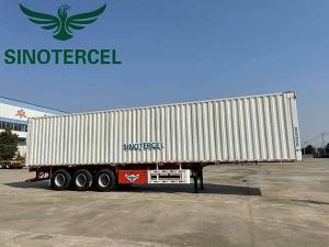 Quality White Box Semi Trailer Cargo 18 Wheeler Container Customized wholesale