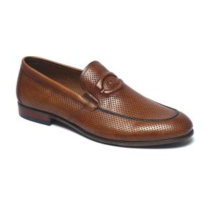 Quality BRUNO VIERO Adult Leather Tan Slip On Dress Shoes wholesale