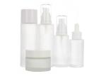 JIAZI 30g 50g Empty Cosmetic Bottles Jar Set Frosted Glass Eco Friendly