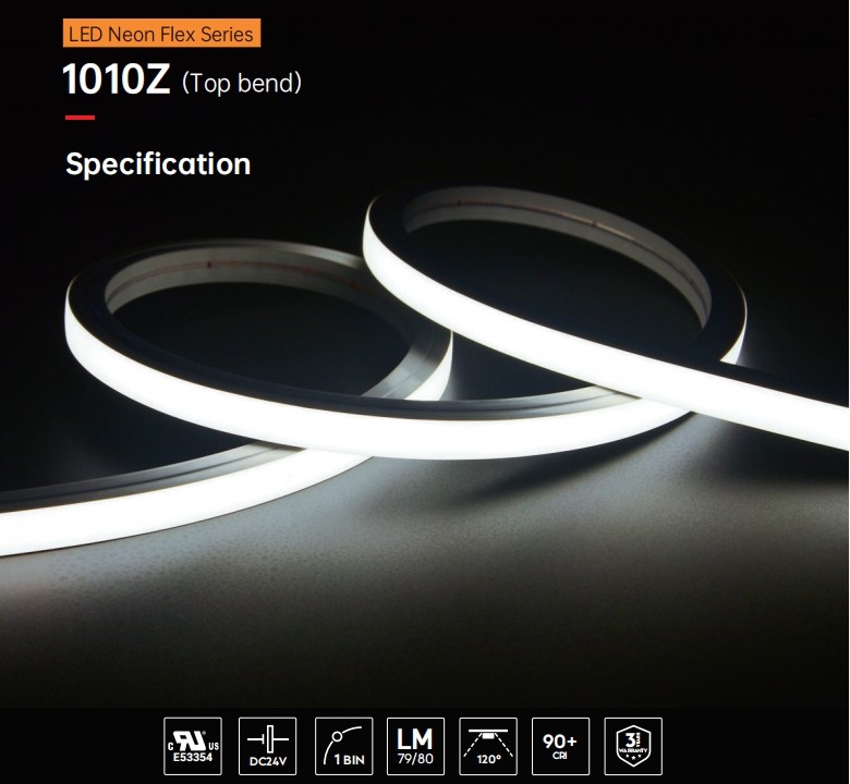 Customizable Top Bend LED Neon Strip High Brightness Vertical Bending LED Strip Lights