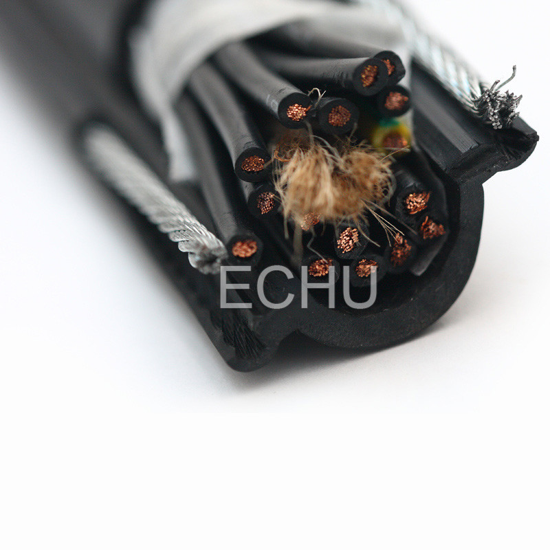 Flexible Round Traveling Control Cable for cranes or other appliances RVV(2G)12Cx1.25SQMM in black color