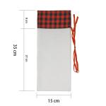 Customised Blank Linen Sublimation Wine Bottle Bag For Sublimation Photo