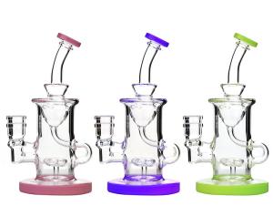Quality Handmade Borosilicate Big Glass Smoking Pipes Perc Glass Bongs wholesale