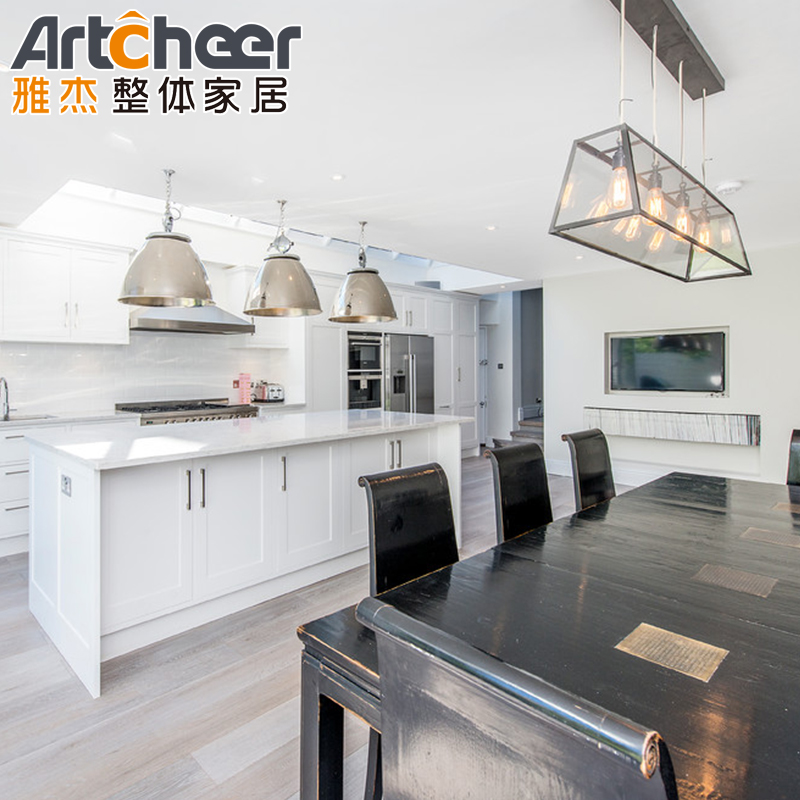 Free Used Kitchen Cabinets with LED Under Cabinet Lights and Modular Storage Design