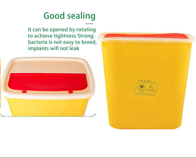 15L plastic sharps box waste needle collection box Used by the hospital round shape