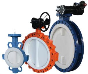China DN300 Resilient PTFE PFA FEP Seated PN16 Wafer Butterfly Valve on sale