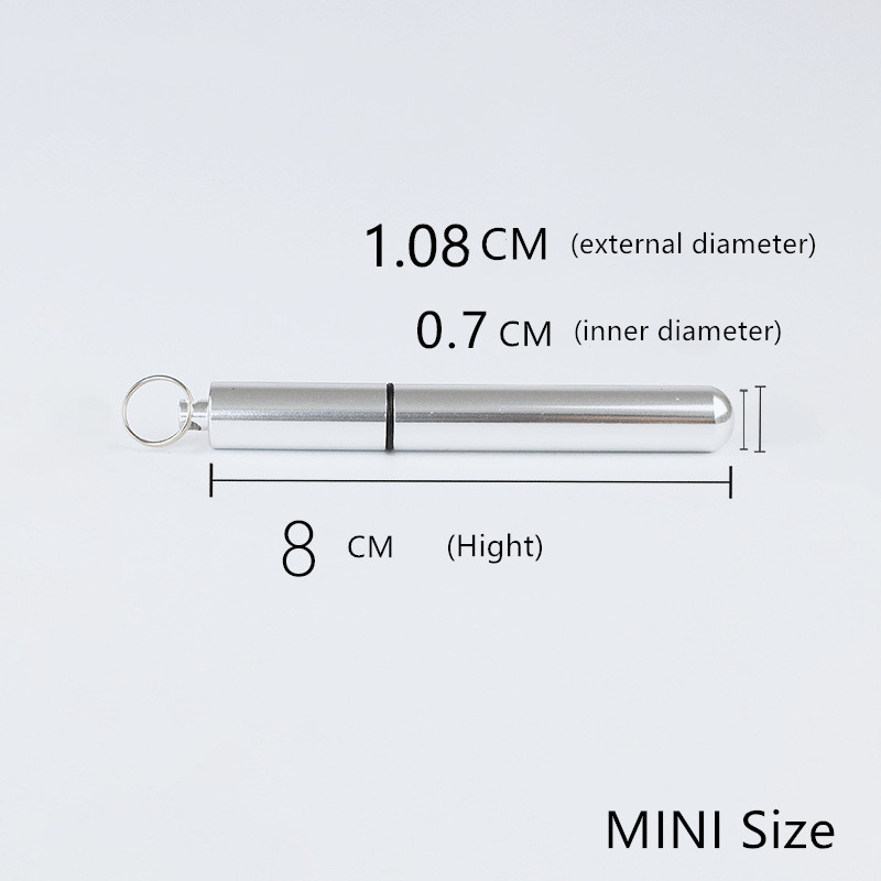 Pocket Toothpick Holder Metal Pill Case with Key Ring Portable Toothpick
