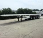 4 Axle Flatbed Container Transport Semi Trailer With Fuwa / BPW Axle And 16 Tire