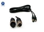 Aviation Connector 4 Pin Din Waterproof CCTV Cable Length 1M , 3M , 5M