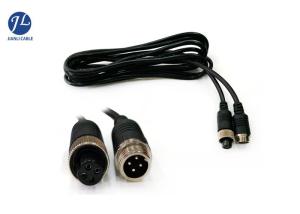 Quality Waterproof Shielding Truck Trailer Aviation Cable , Rear View Camera 4 Pin Cable wholesale
