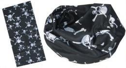 Quality Multifunctional Scarf in black and white skull design (YT-892) wholesale