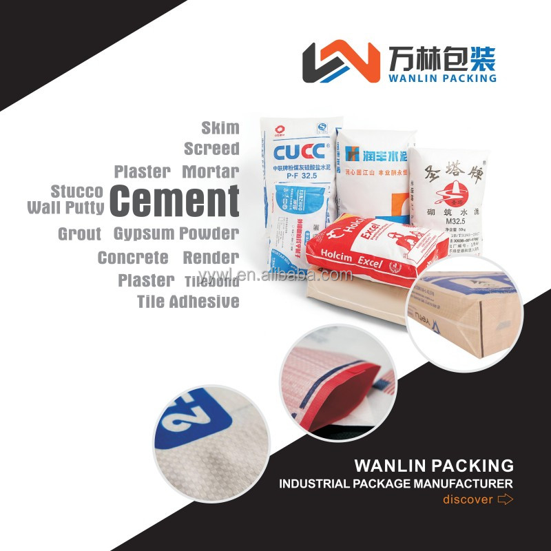 25 KG 40 KG 50 KG PP Woven Bag Empty PP Cement Bag Block Bottom With Valve
