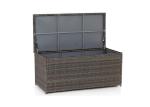 Aluminum Frame Garden Wicker Cushion Storage Box High Density Weaving
