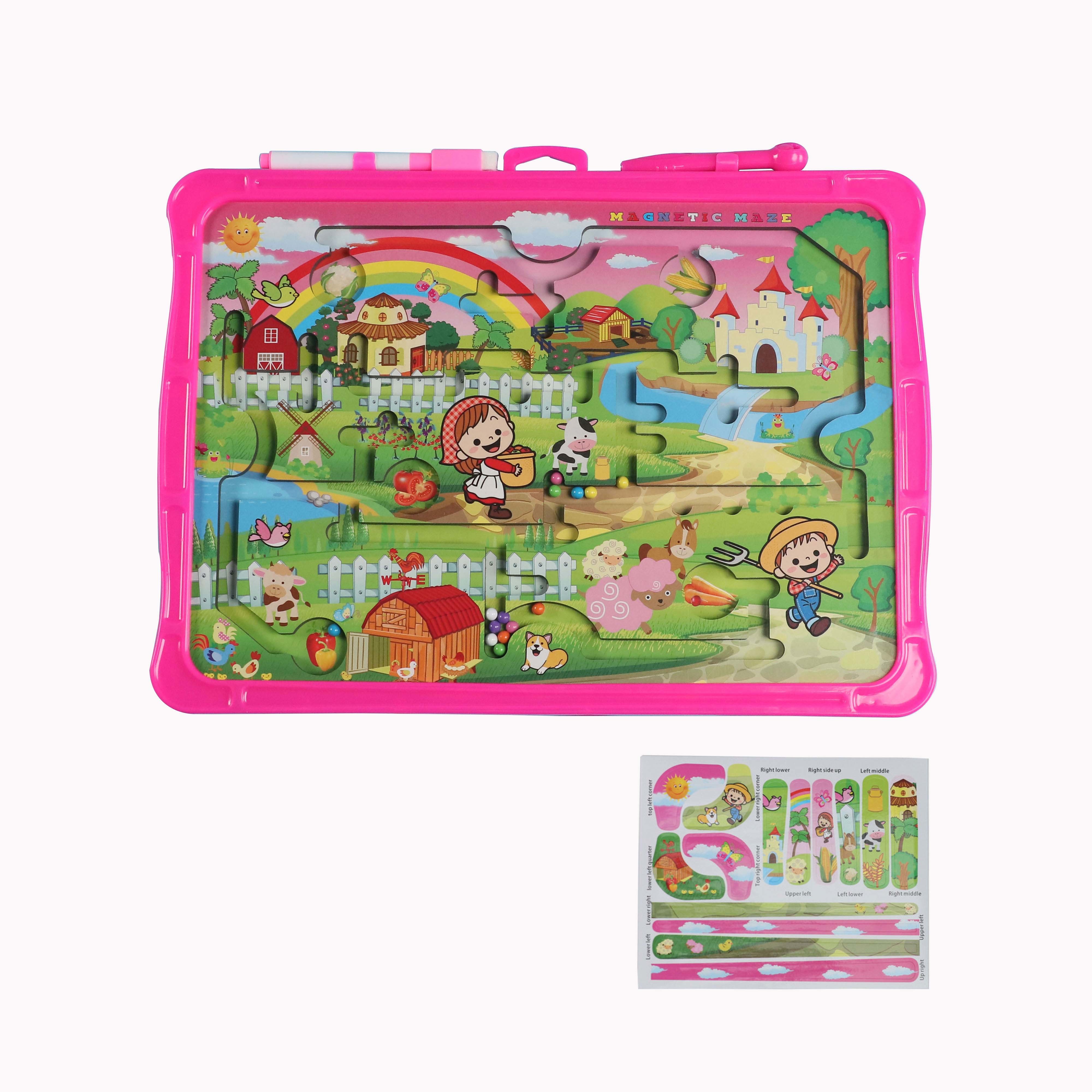 Educational Happy Farm Montessori Preschool Toys Magnetic Labyrinth