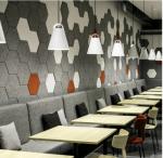 12 Pack 9mm Wall Felt Polyester Hexagonal Acoustic Panels Decorative Soft
