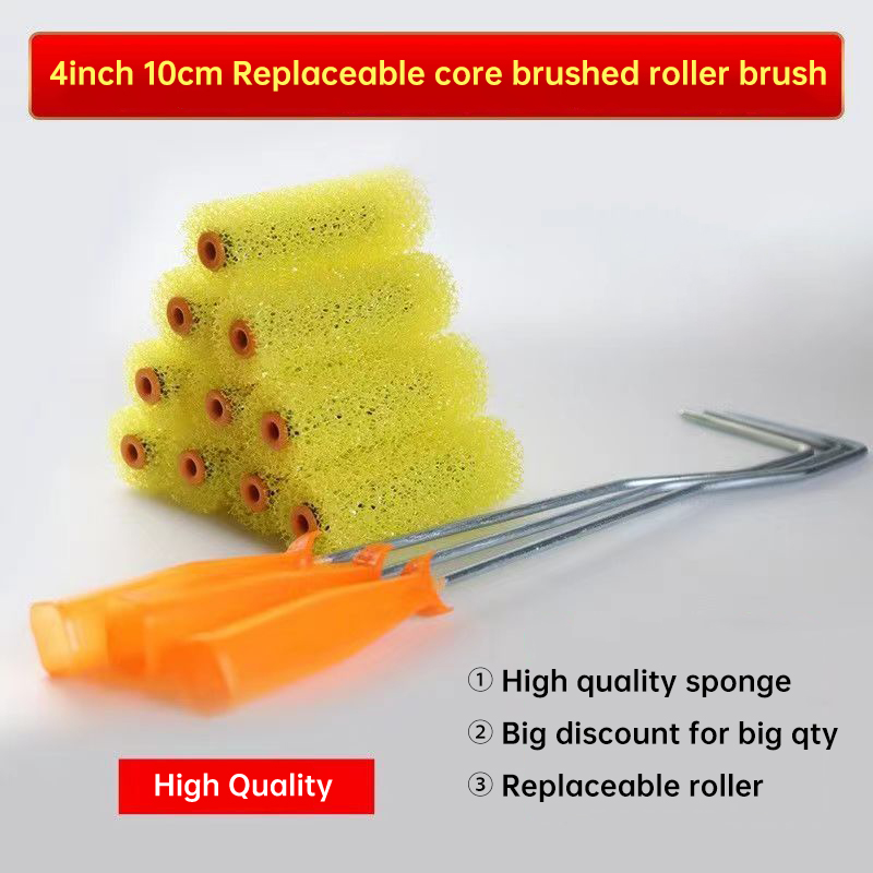 Plastic PP Handle Professional Polyester Foam Paint Roller Brush for Painting Services