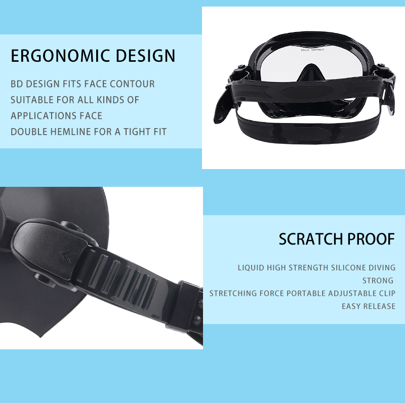Adult full Seaview Snorkel Mask Set Diving Gear For Glasses Wearers