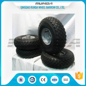 Quality Small Size Pneumatic Rubber Wheels , Pneumatic Swivel Caster Wheels 136KG In 2PR wholesale