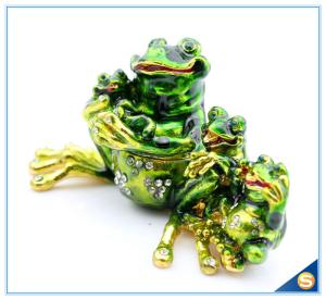Quality Hot Sale Lovely Frog Trinket Box Fashion Jewelry Box For Family's Gift SCJ808 wholesale