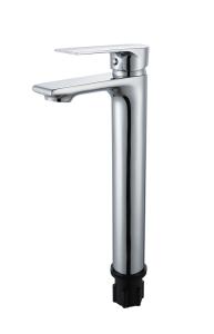 Quality Chrome Brass Tall Basin Mixer Faucet Single Lever wholesale