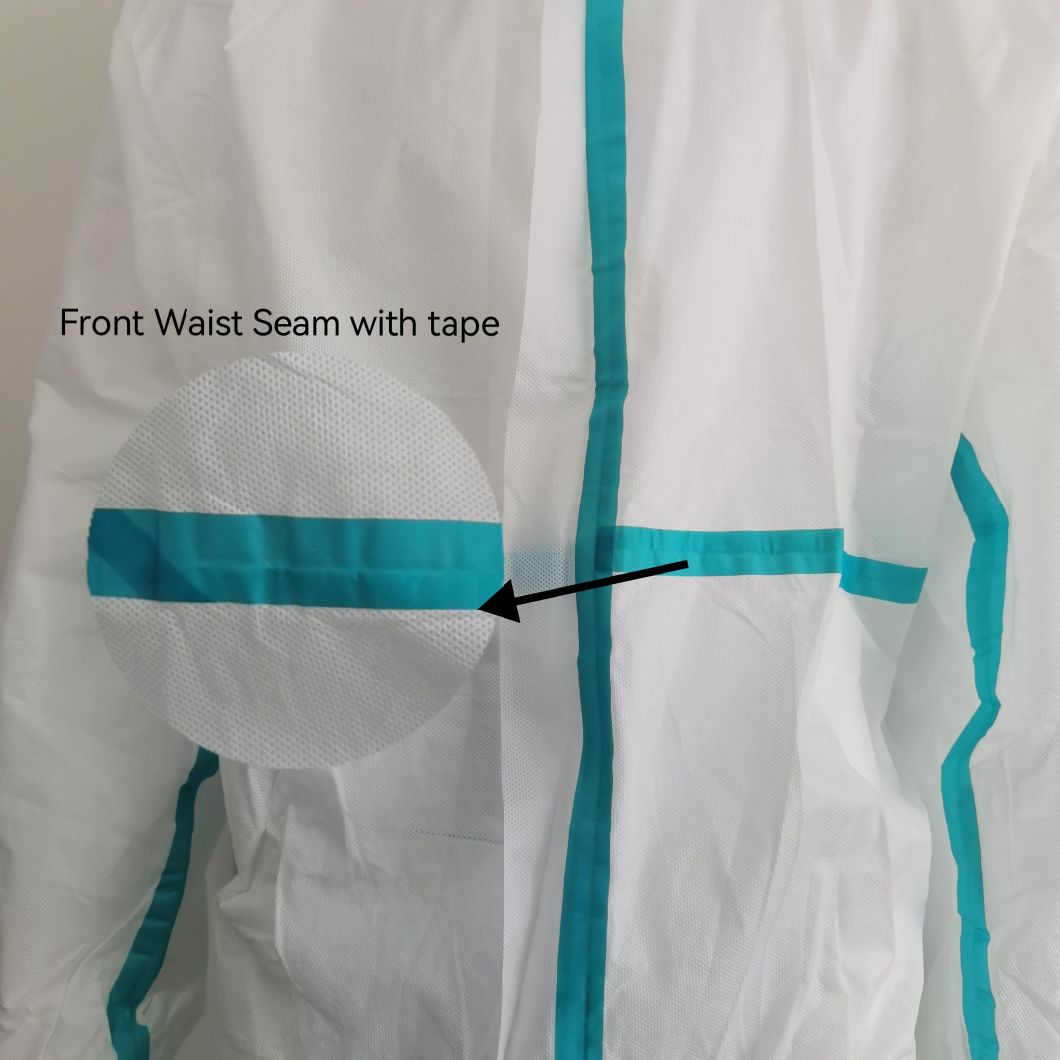 SMS Non-Woven Isolation Coveralls Waterproof Anti-Static Protective Suite