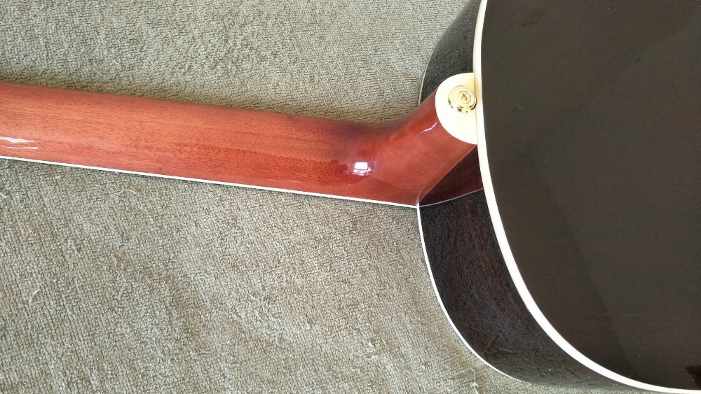 Guitar Factory Customization Acoustic Guitar Vintage Top AAA Sitka Solid Spruce Body Guitar with Fishman pickups