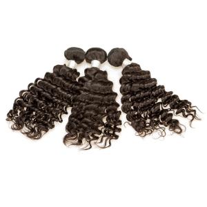 Quality Virgin Human Hair Extension Raw Brazilian Hair Material Big Curly 3 Bundles One Head wholesale