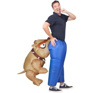 Quality Man Eating Bull Dog Adult Inflatable Costumes Artificial Realistic Animatronic wholesale