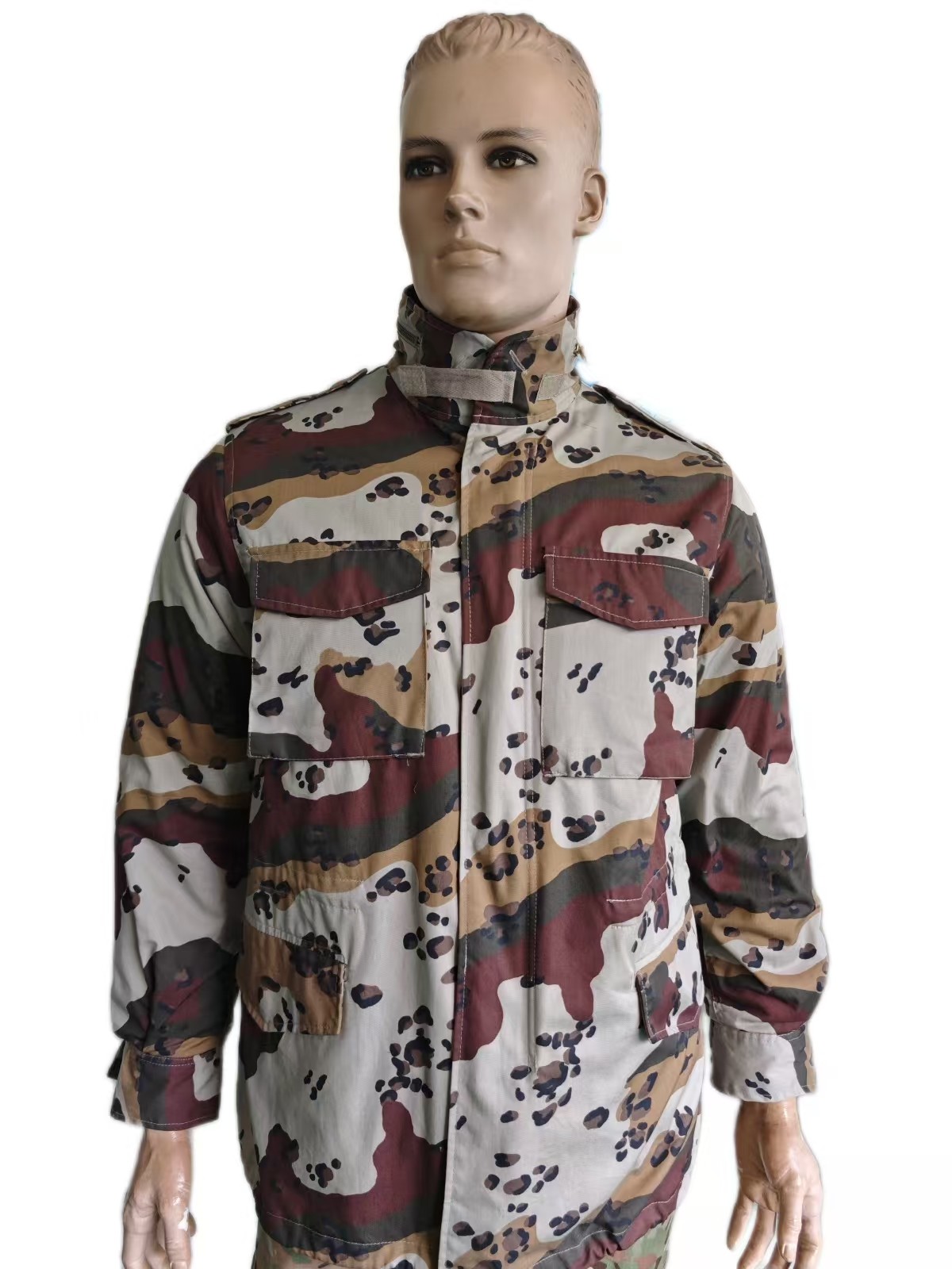 M65 Camo Insulated Detachable Jacket with Metal Button and Zipper Closure Fall and Winter Tactical Windbreaker