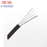Black / White Indoor Fiber Optic Cable , Dual Core Fiber Optic Cable Low Smoke