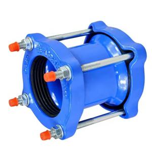 Quality DN150 Wide Range Flexible Flanged Gibault Joint Ductile Cast Iron DI Universal Coupling For PVC Pipes wholesale