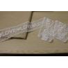 Buy cheap white Guipure Lace Trim By The Yard Wave Shaped Tulle Lace double edged 7.5CM from wholesalers