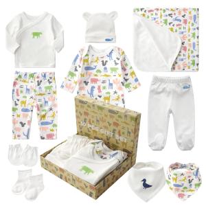 Quality Babies gift box cotton clothing sets 10pcs new born baby clothes gift set wholesale