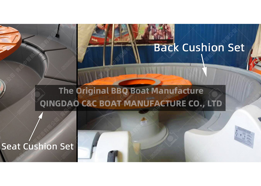 Center Grill 260cm Height LLDPE Bbq Donut Boat