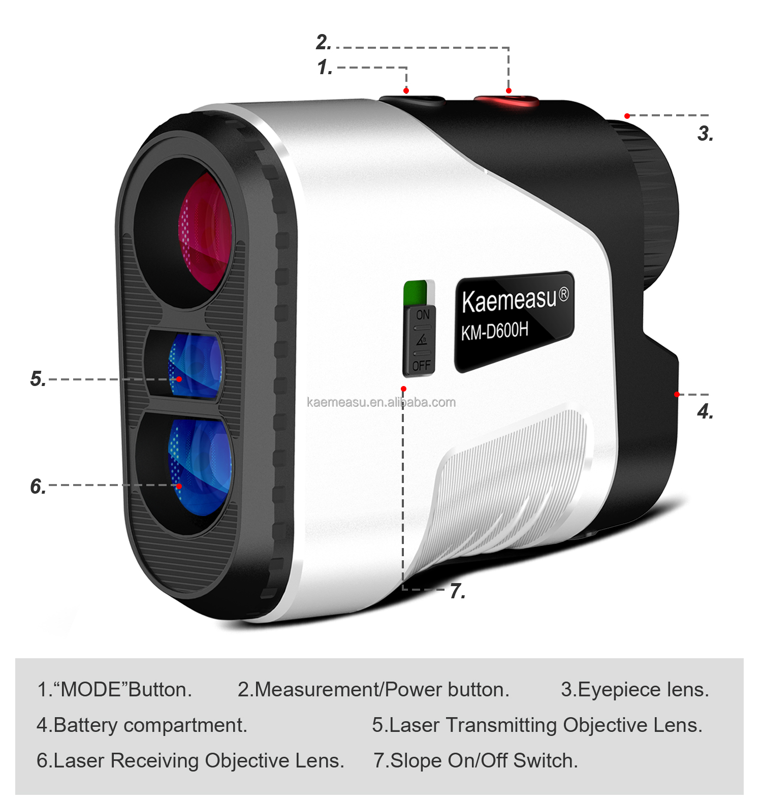 Long distance laser rangefinder Handheld golf laser rangefinder Mini Laser Rangefinder with slope
