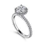 18k White Rose Gold Wedding Ring Diamond Solitair Engagement Ring Fine Jewelry