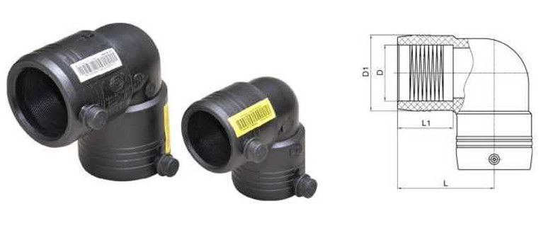 90 Degree Elbow Pe100sdr11 Electrofusion Pipe Fittings