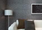 Living Room Embossed Vinyl Wallpaper , Waterproof Silver Modern Embossed