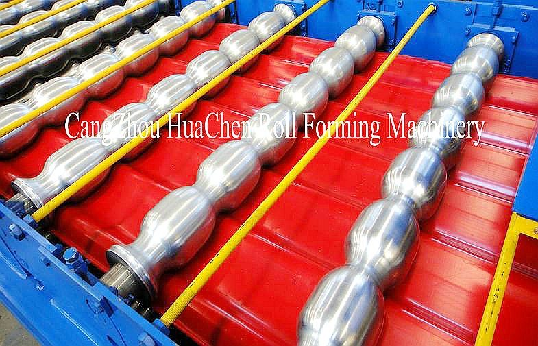 15m / Min Speed Roof Panel Roll Forming Machine 45 Forge Steel Material