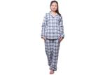 Woman Cotton Y / D Check Flannel Pyjama Set Long Sleeve And Long Pant
