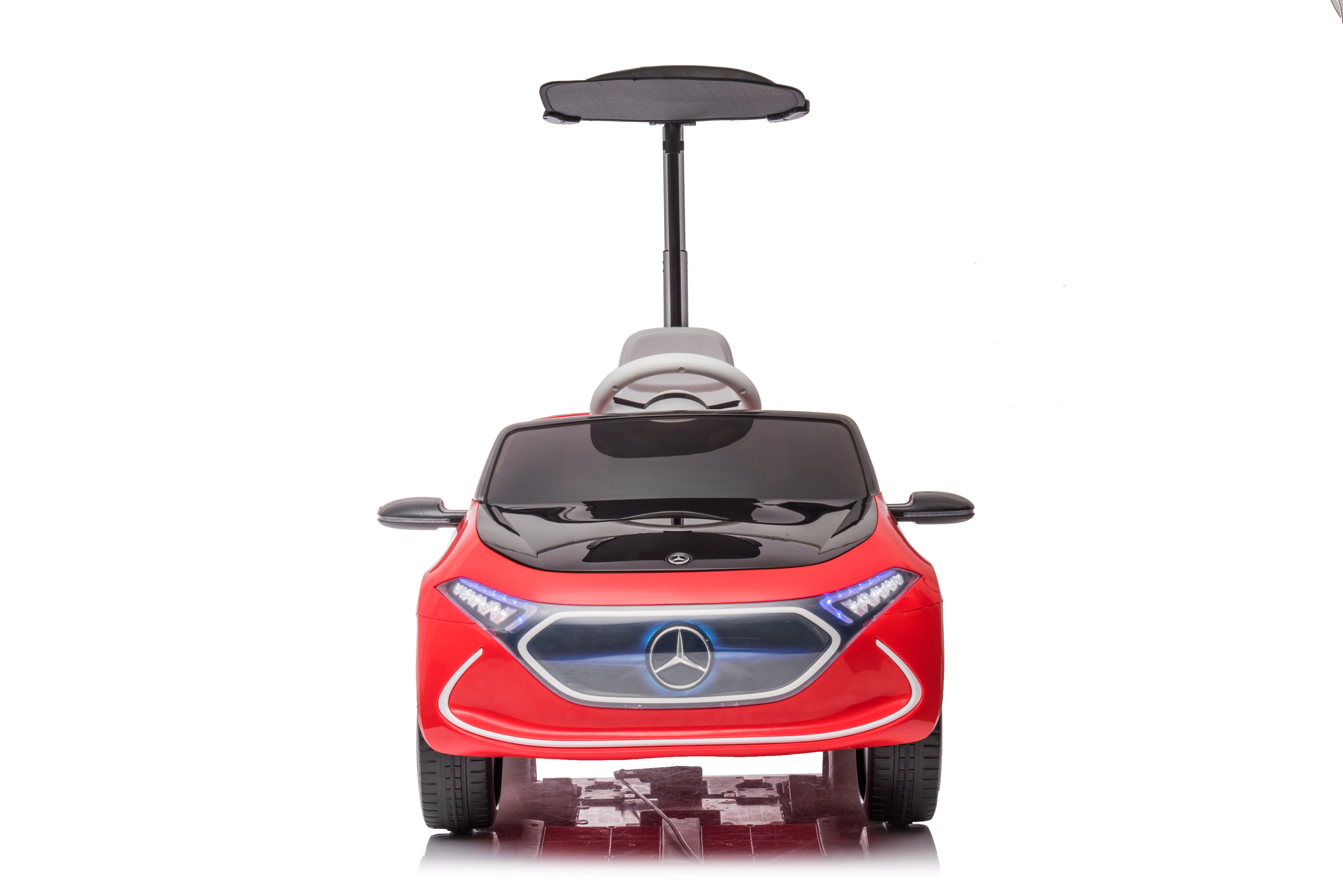 12V Electric Ride On Car for Kids with Push Rod and Remote Control Made of PP Plastic