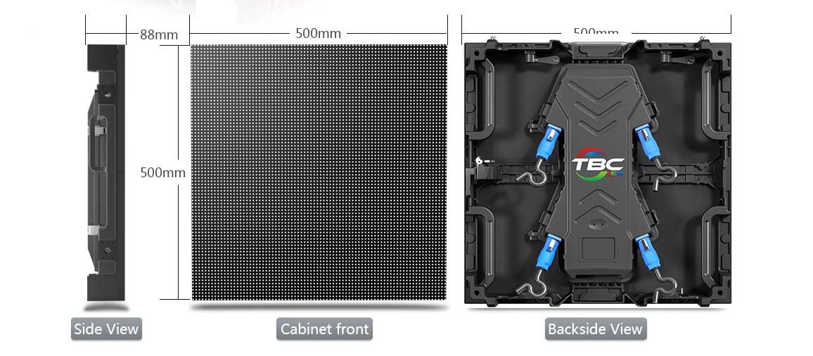 High Definition 4k Led Panel Video Wall With Front Service 500 X 500mm