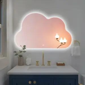 Quality Hotel Modern Mirror Glass Irregular Shape Mirror Glass With Light wholesale