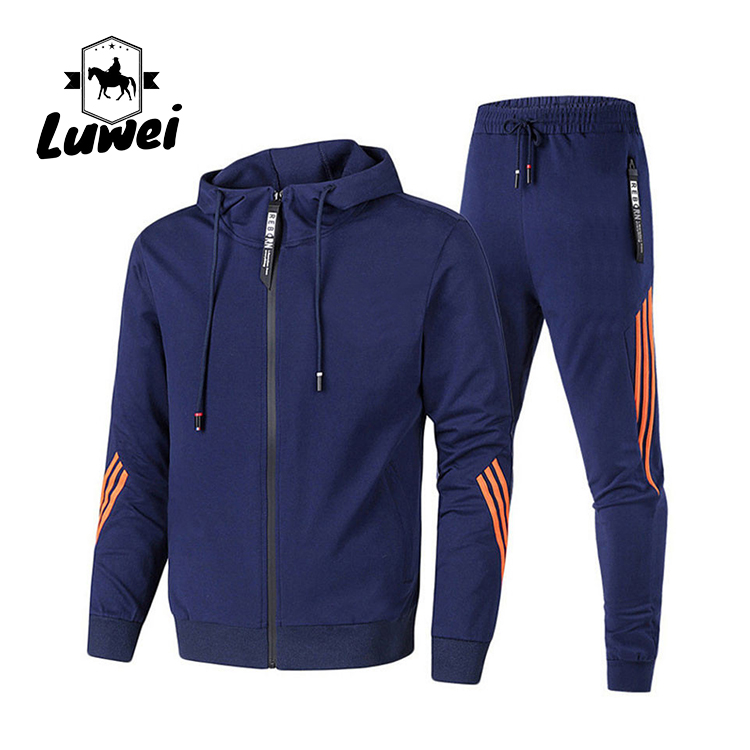 Plus Size Men Sportswear Set Autumn Athletic Wear Zipper Tracksuits