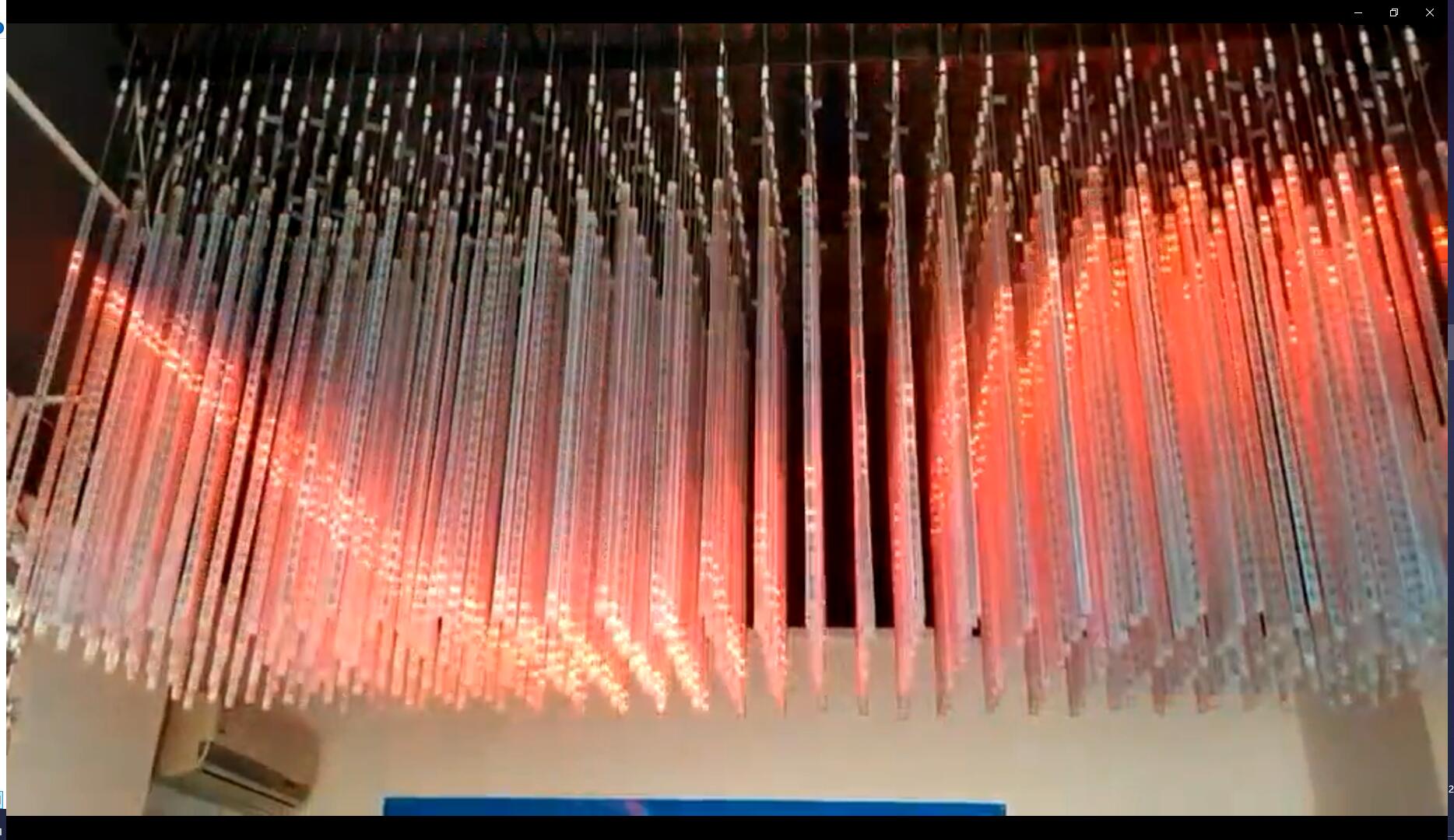 Meteor Shower LED Ceiling Light 3D Vertical Tube For Club 3D Bellows