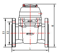 Commercial 6 Inch Woltman Water Meter Portable ISO 4064 For Industrial