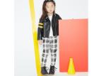 Classical Kids Girls Clothes Girl Fashion Suit Black And White Grid Stripe