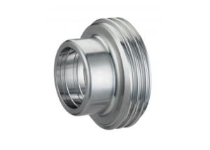 China 1 Inch Stainless Steel Sanitary Pipe Fittings SMS Union T304 T316L Round Slotted Nut on sale